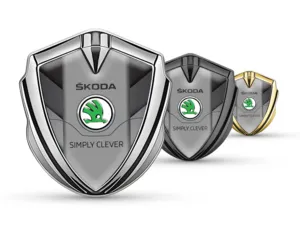 Skoda 3D Emblema Insignia Máximo Estilo Sólido 3D Metal